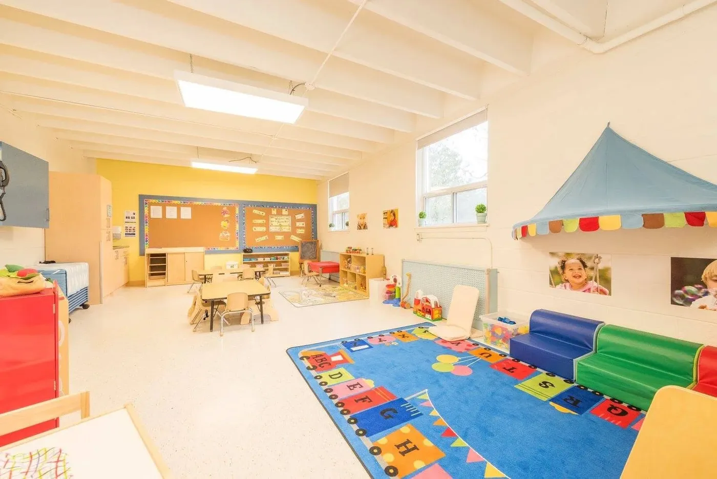 Bright classroom at The Munchkin Manor Daycare